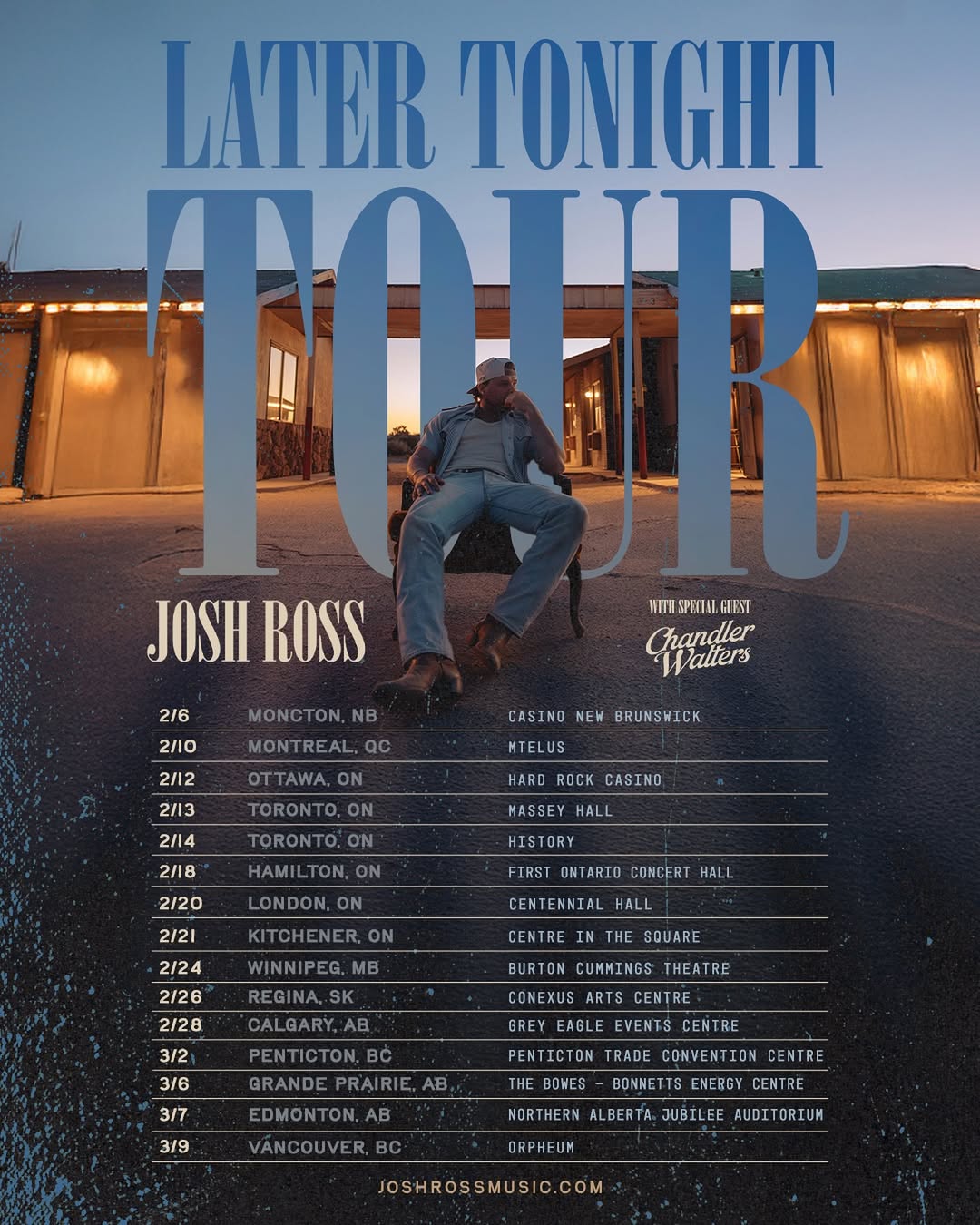Chandler Walters LIVE FROM THE SOUTH TOUR & Later Tonight Tour Tour Poster 2026